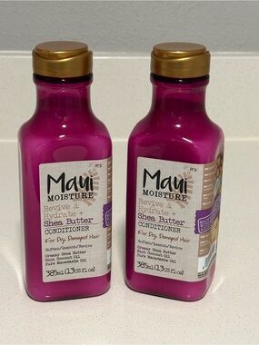 Maui Moisture Revive & Hydrate Shea Butter Conditioner 13 fl oz 2 Pack New